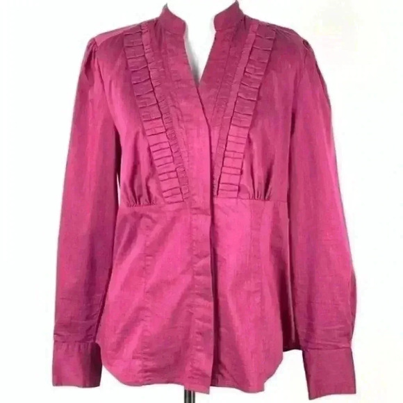 Worthington stretch womens top M button down long - Picture 3 of 9